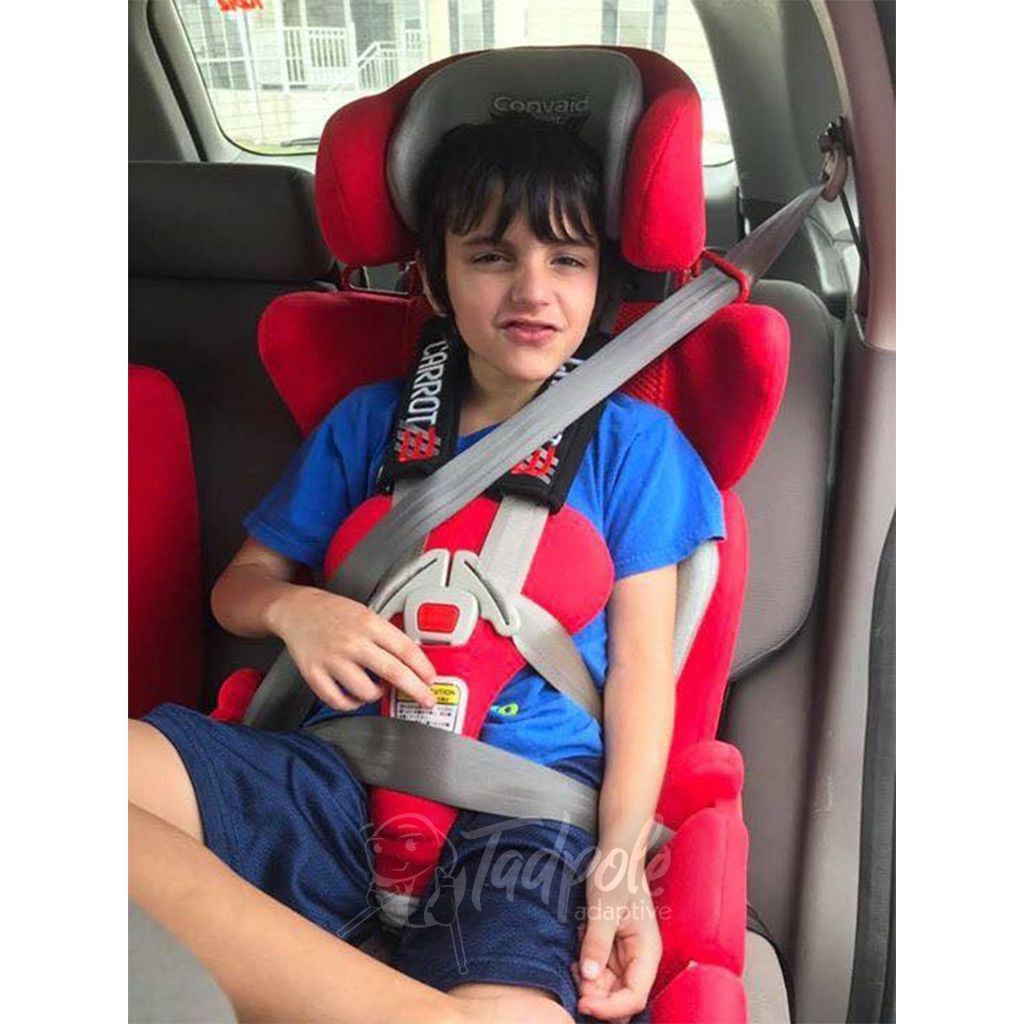 Bigger kiddo in his Red Convaid Carrot 3, using pommel.