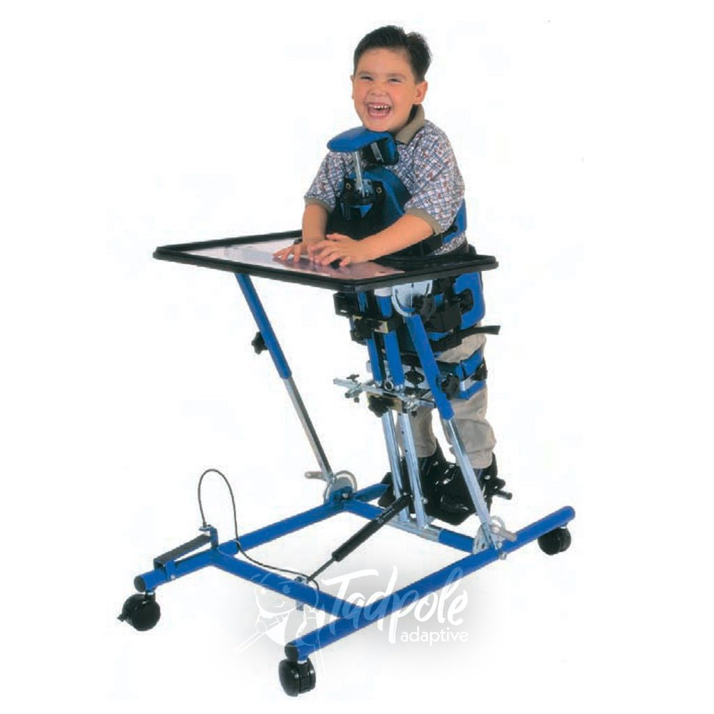 Young boy in Prime Engineering Superstand Youth leaning forward in prone position.