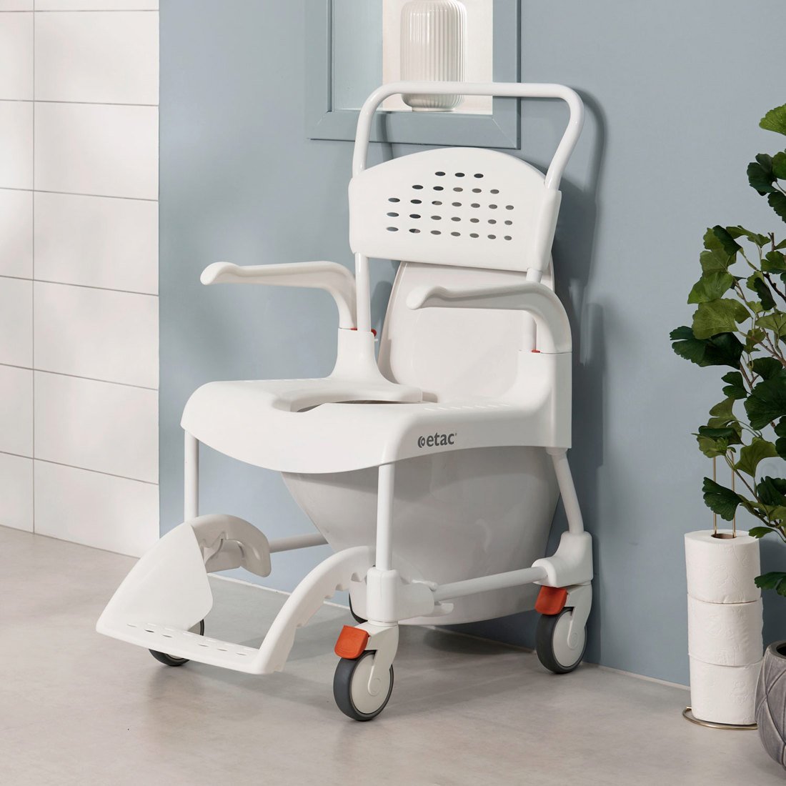 Etac Clean Comfort Mobile Shower/Commode chair