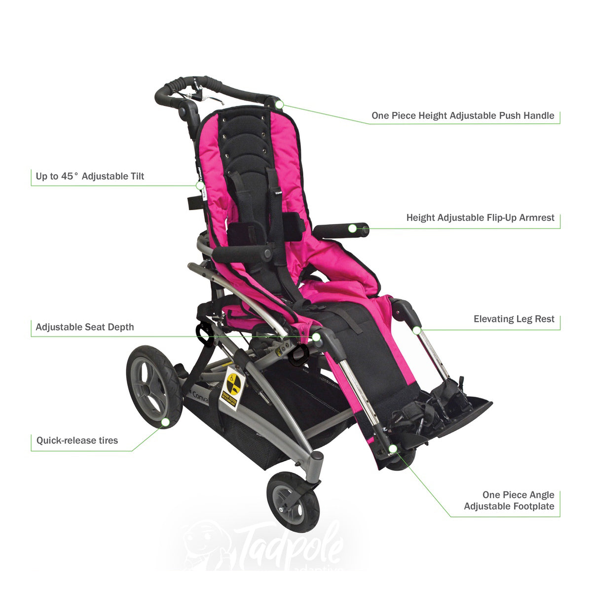 fold up stroller car seat Convaid Rodeo Special Needs Stroller