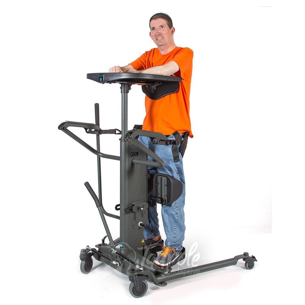 EasyStand StrapStand, Man standing upright using tray