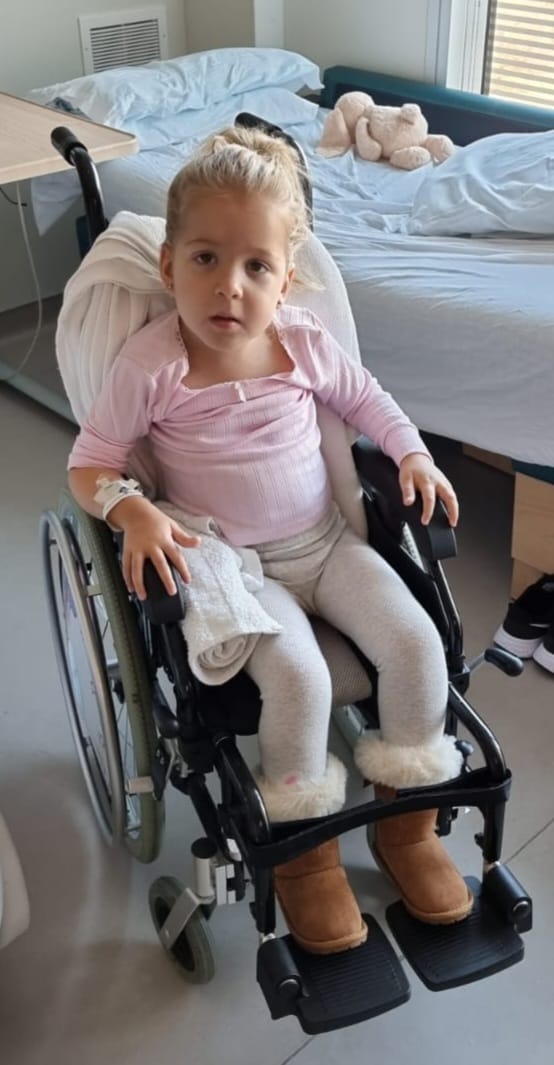 Help Arabella Rae learn to stand after SDR