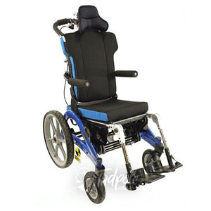Convaid Flyer Tilt-in-Space Wheelchair in Blue.