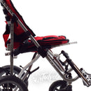 Seat depth is growable on the Convaid EZ Rider Stroller.