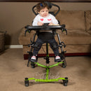 EasyStand Zing MPS Size 1, with child using the independent leg abduction feature.