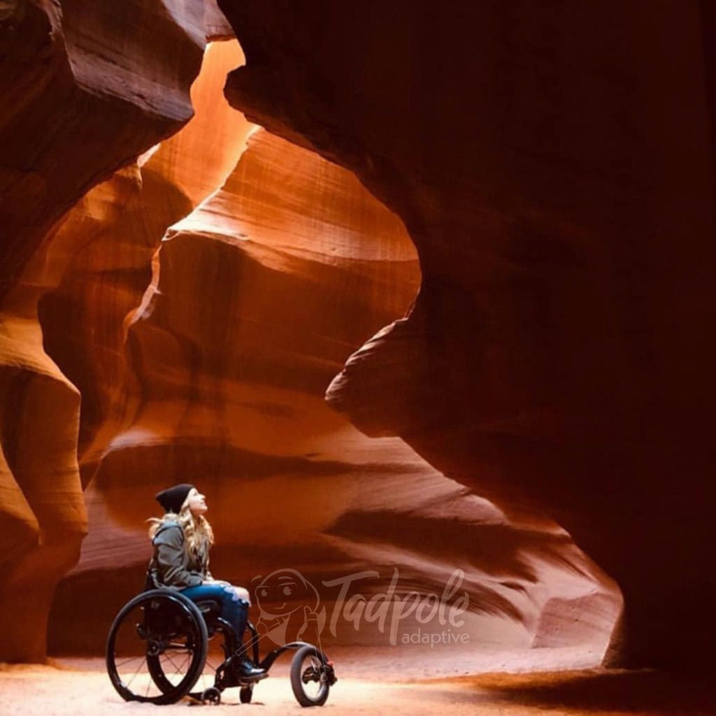 Go places you never thought possible in your FreeWheel Wheelchair Attachment.