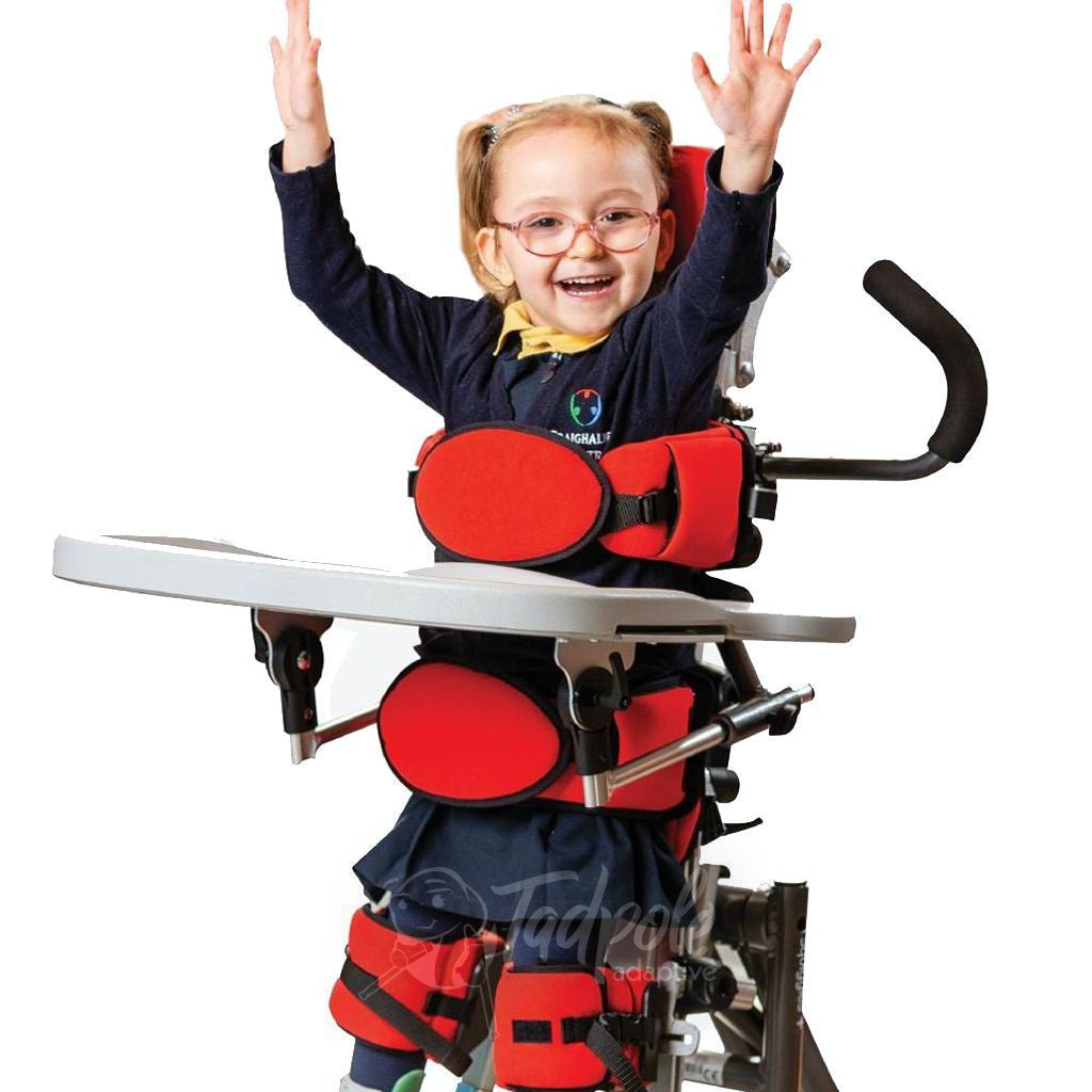 Leckey Squiggles+(plus) Stander Little girl standing, fully supported