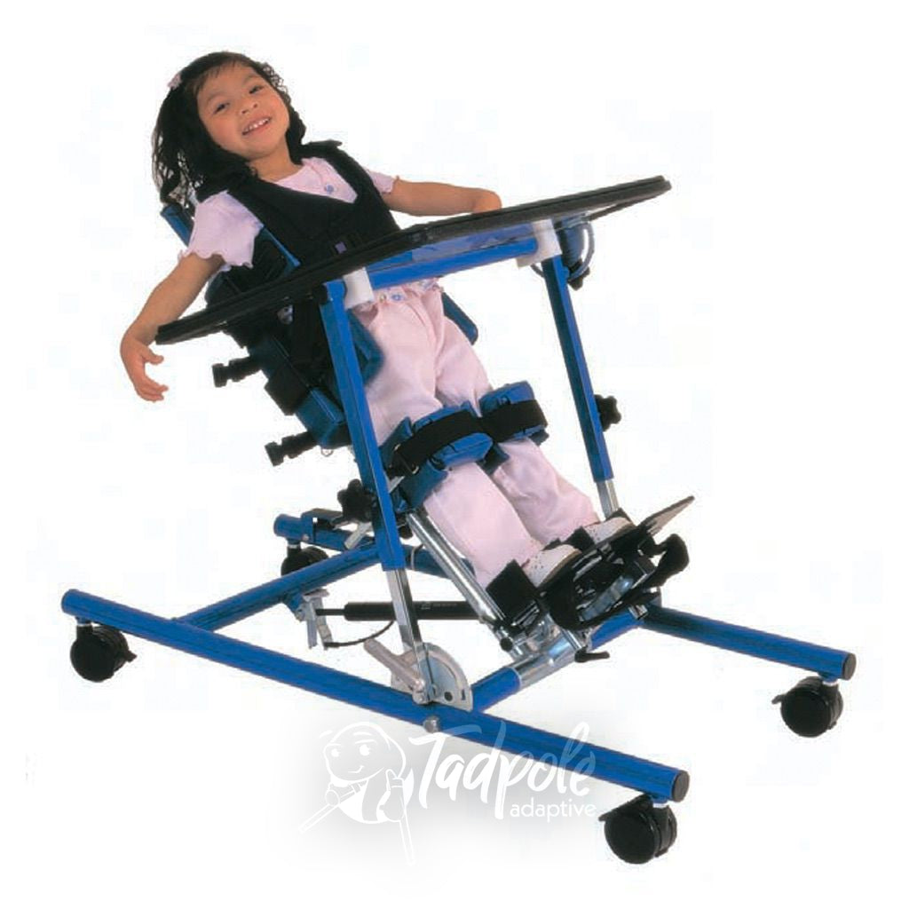 Young girl in Prime Engineering Superstand Youth in the supine position tilted backwards.