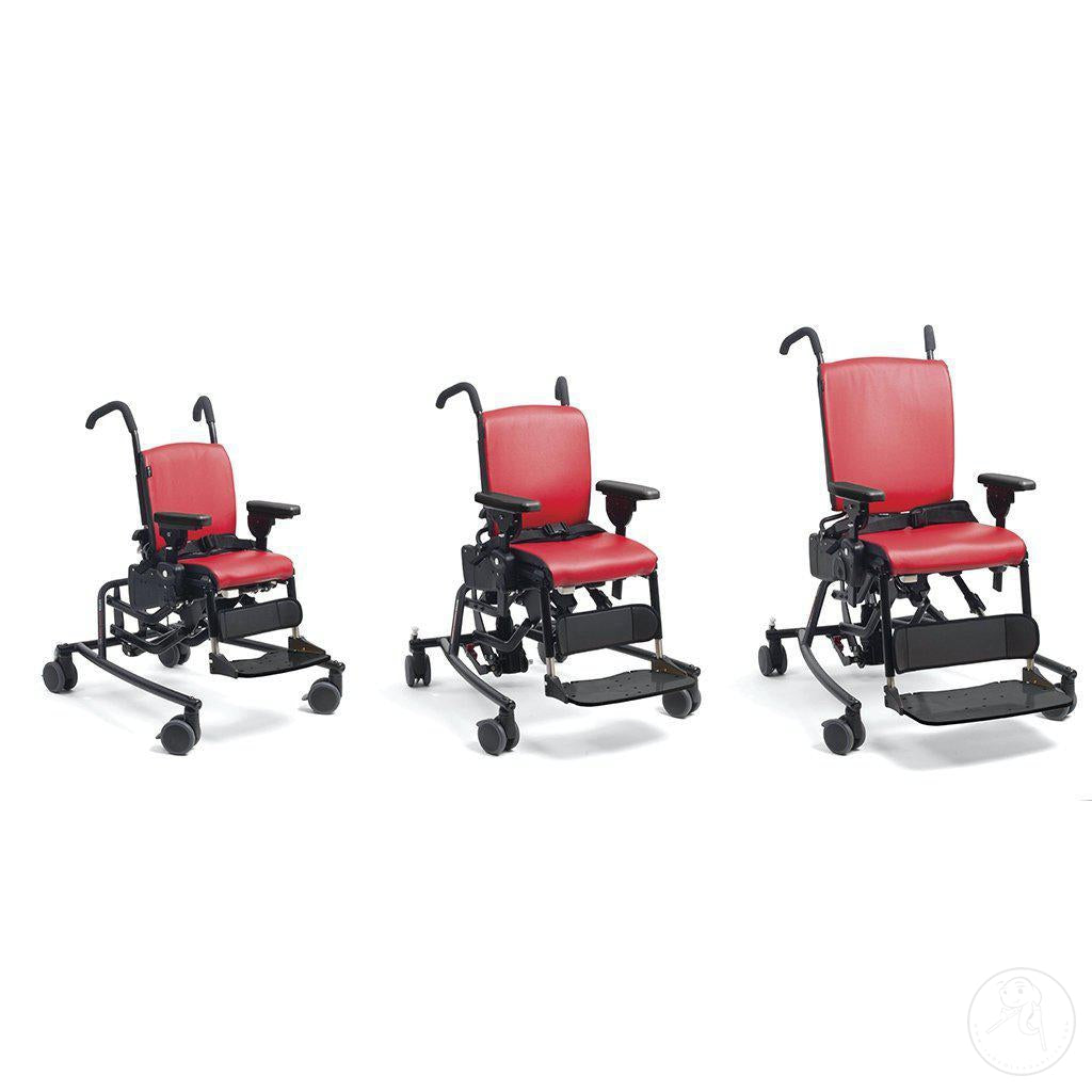 3 Sizes of the Rifton Activity Chair with Hi-Low Base.