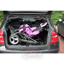 Thomashilfen tRide folds easily and fits easily in the trunk.